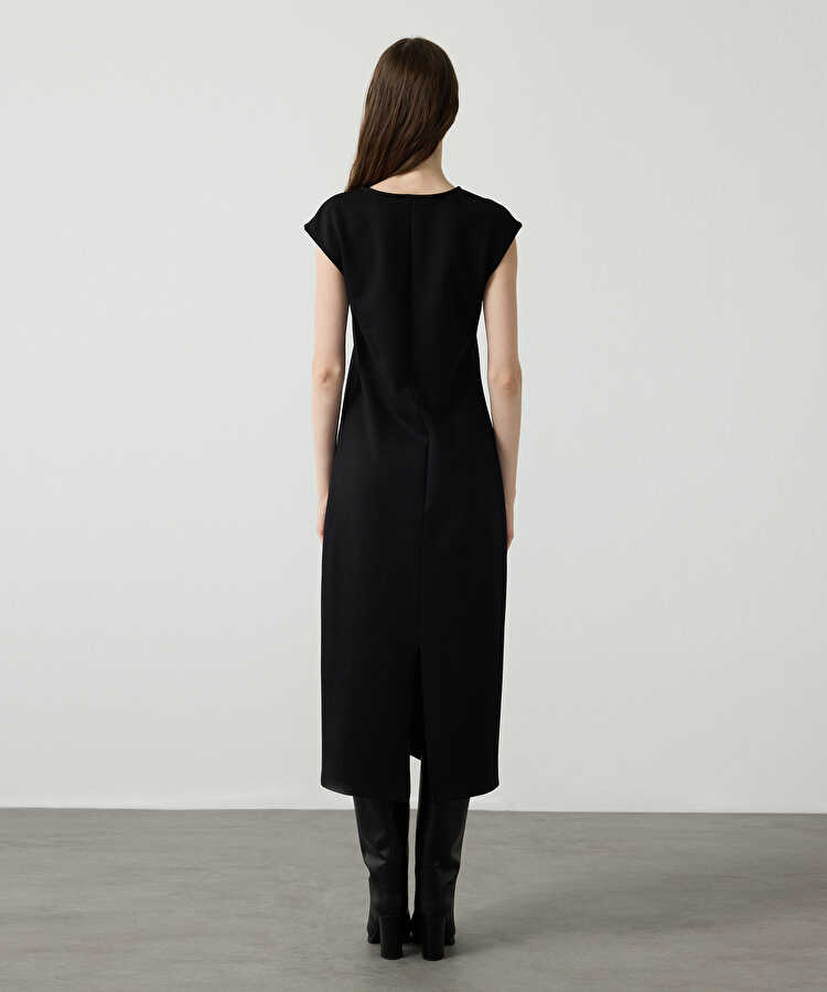 Basic penye elbise - IW6260002165001 - Siyah Elbise