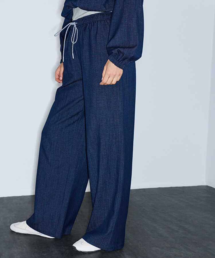 Denim görünümlü pantolon - IW6260003161015 - Lacivert Pantolon