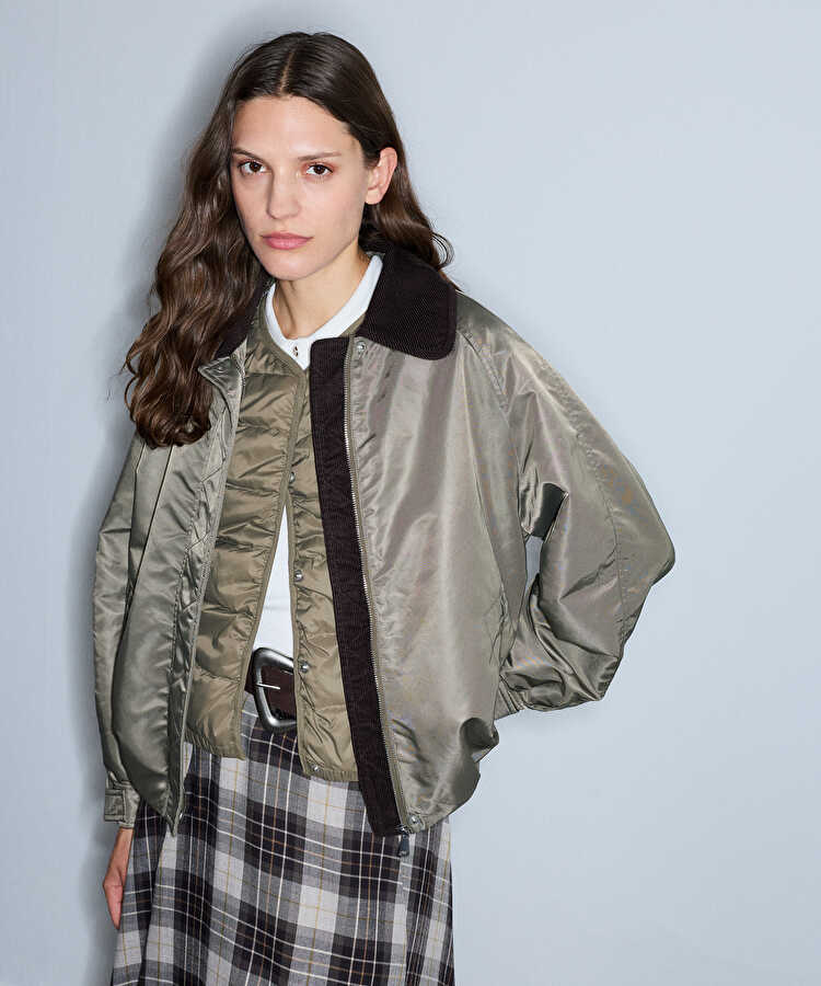 Çift parça bomber mont - IW6260012391022 - Haki Mont