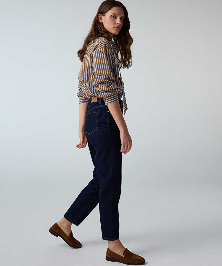 Mom fit jean pantolon - IW6260018009015 - Lacivert Jean Pantolon