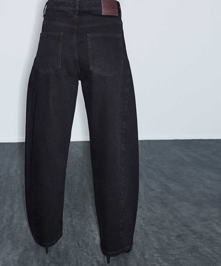 Barrel fit jean pantolon - IW6260018033006 - Koyu Kahverengi Jean Pantolon