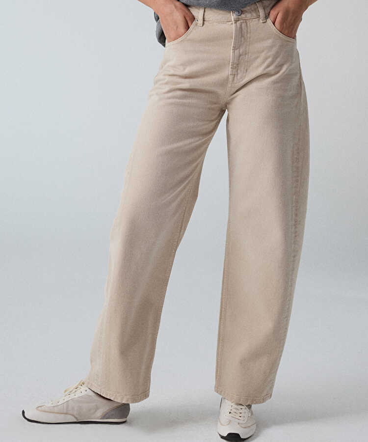 Barrel fit jean pantolon - IW6260018034003 - Natürel Jean Pantolon