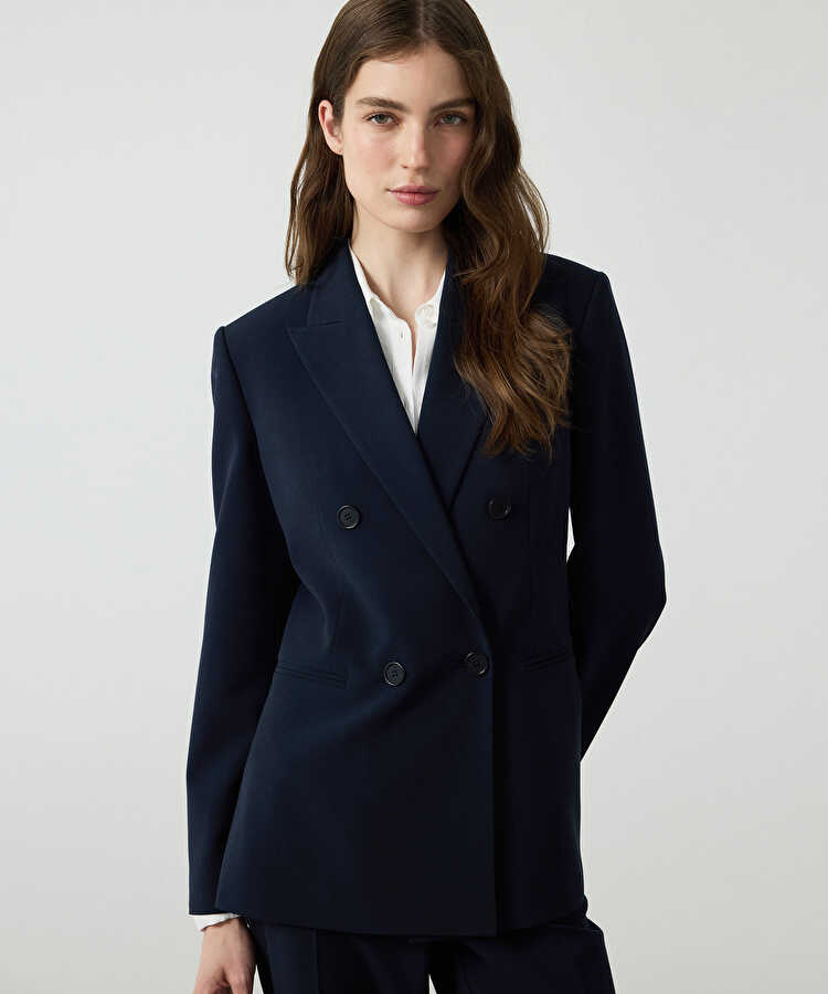 Kruvaze blazer  - IW6260106102015 - Lacivert Blazer