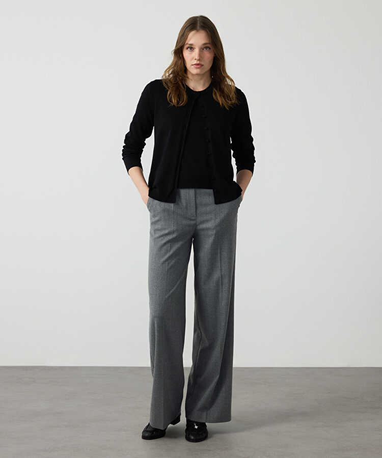 Basic triko hırka - IW6260150101001 - Siyah Hırka