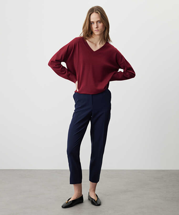 Cigarette fit pantolon - IS1260003071015 - Lacivert Pantolon