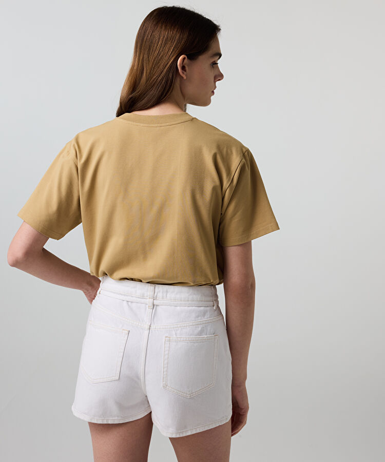 Non denim şort etek - IS1260013079002 - Beyaz Şort