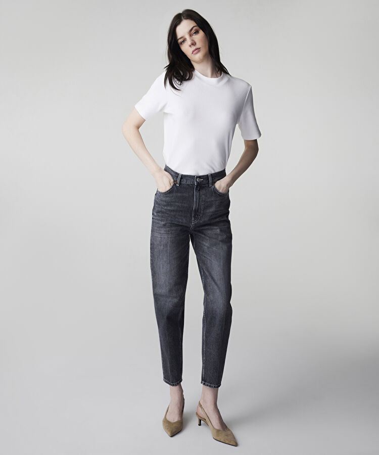 Carrot fit jean pantolon - IS1260018021001 - Siyah Jean Pantolon