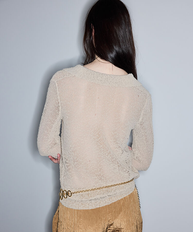 İşlemeli triko - IS1260050049003 - Natürel Triko