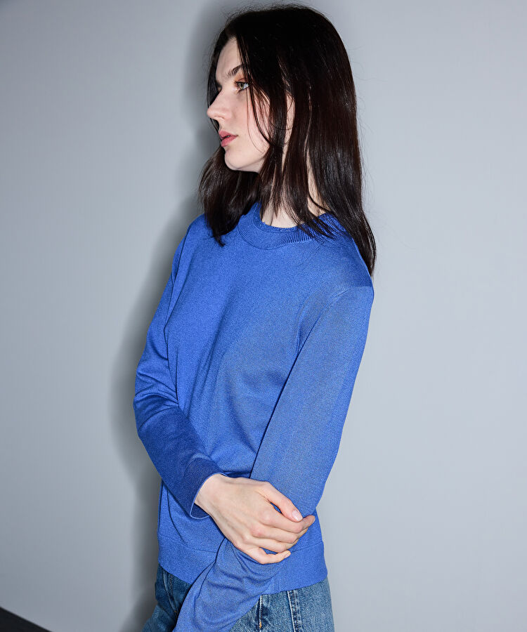 Çift parça görünüm triko - IS1260050075089 - Mavi Triko