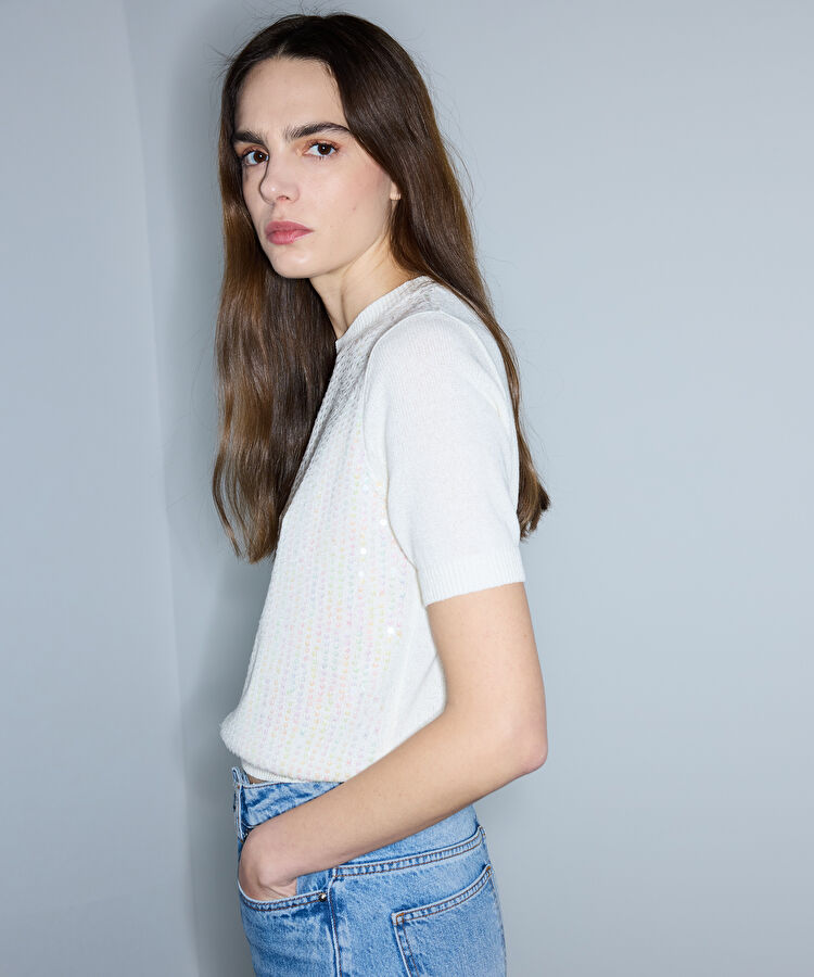 Payetli triko - IS1260050116030 - Taş Triko