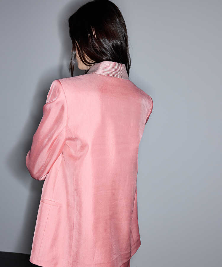 Çift parça görünüm blazer - IS1260106022039 - Pudra Blazer