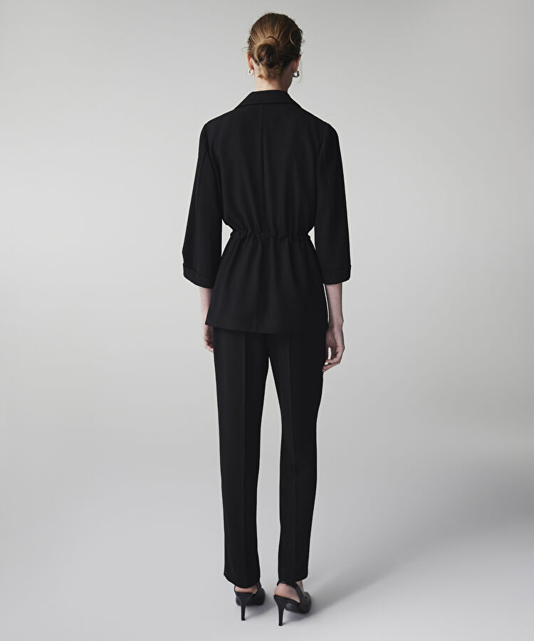 Belden bağlamalı blazer - IS1260106026001 - Siyah Blazer