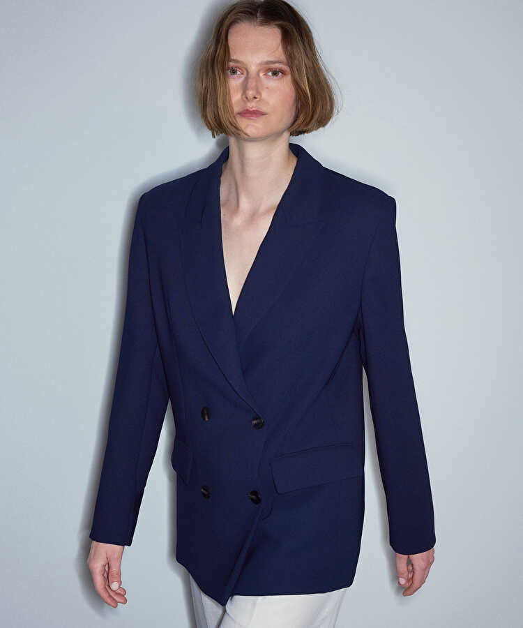 Cep kapaklı blazer  - IS1260106065015 - Lacivert Blazer