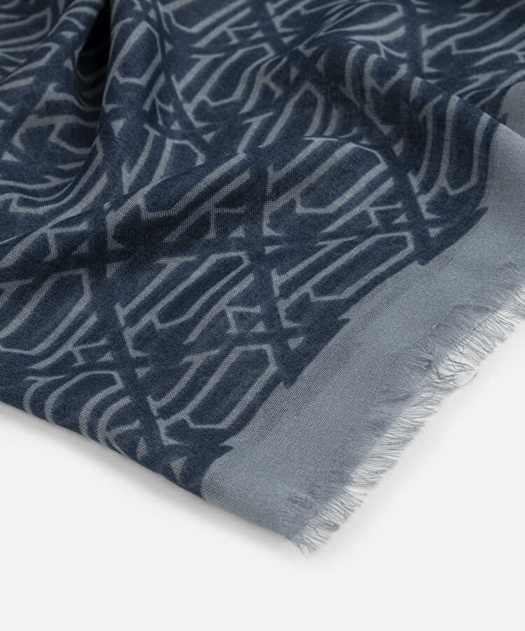 Monogram şal - I00000065008061 - Koyu Mavi Şal ve Fular