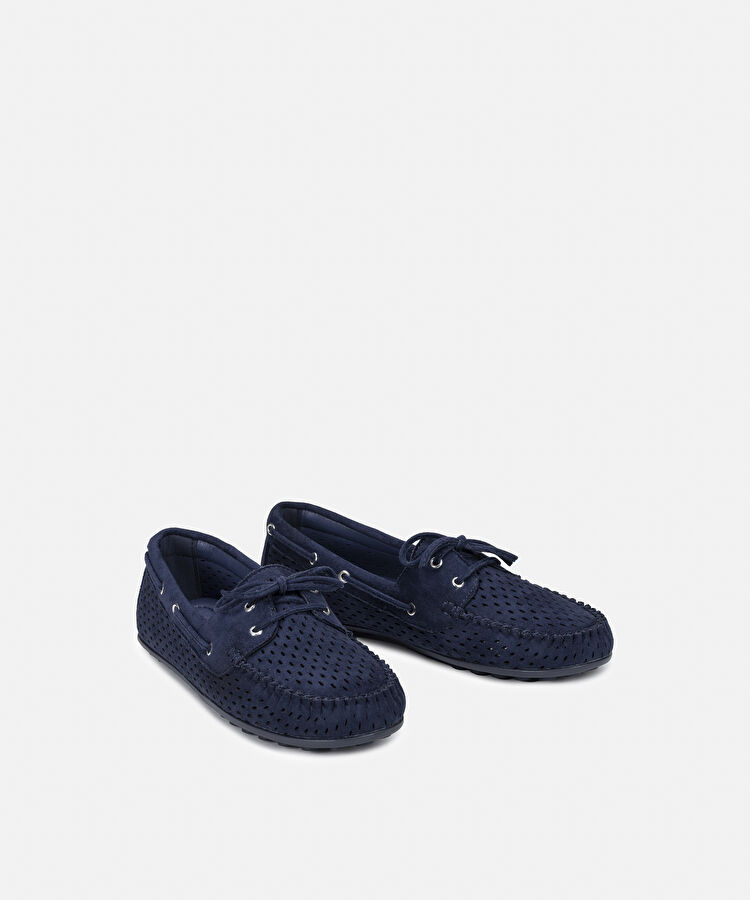 Cutout detaylı loafer - IS1260030009015 - Lacivert Düz Ayakkabı
