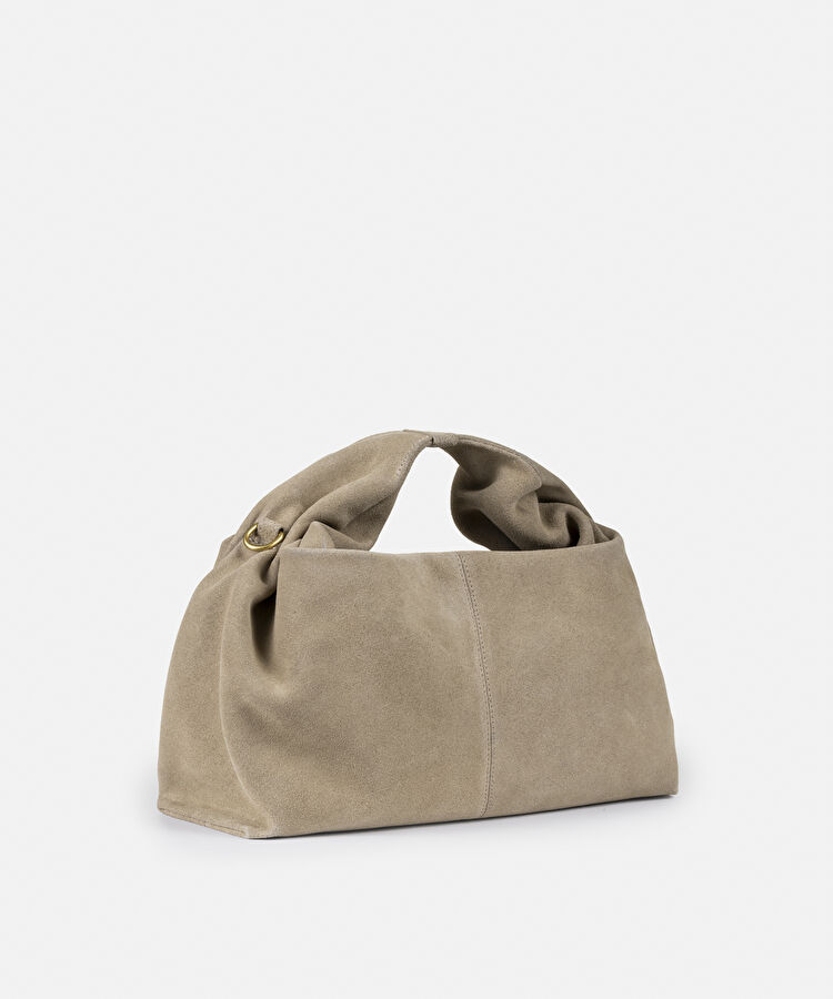 Boho slouchy süet çanta - IS1260052019007 - Açık Kahverengi Çanta