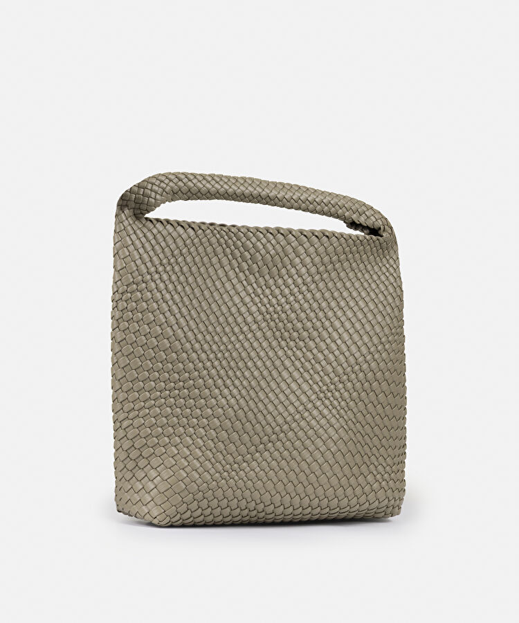 Lattice slouchy çanta - IS1260052024023 - Bej Çanta