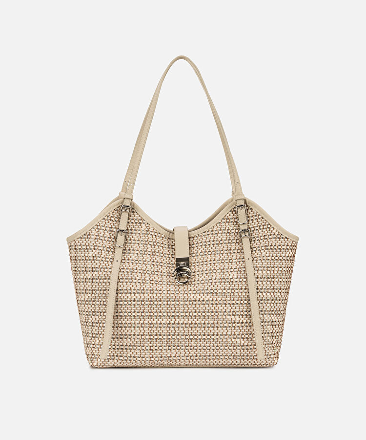 Urban craft tote çanta - IS1260052099082 - Krem Çanta