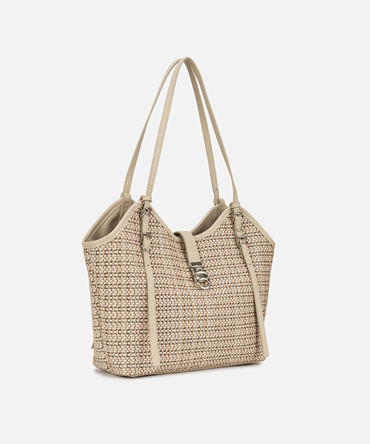Urban craft tote çanta - IS1260052099082 - Krem Çanta