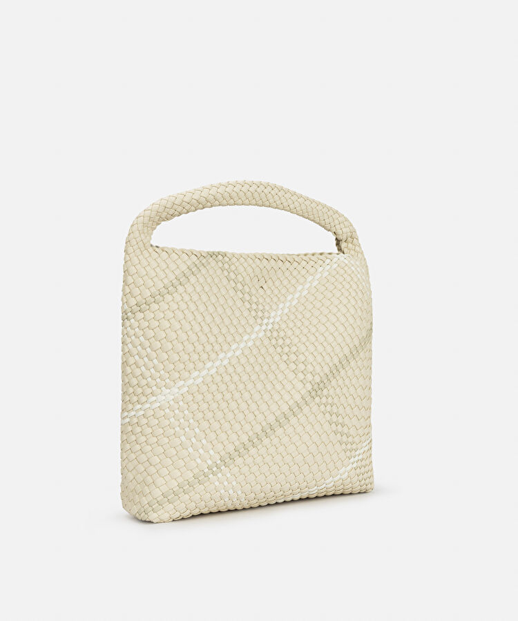 Lattice slouchy çanta - IS1260052101082 - Krem Çanta