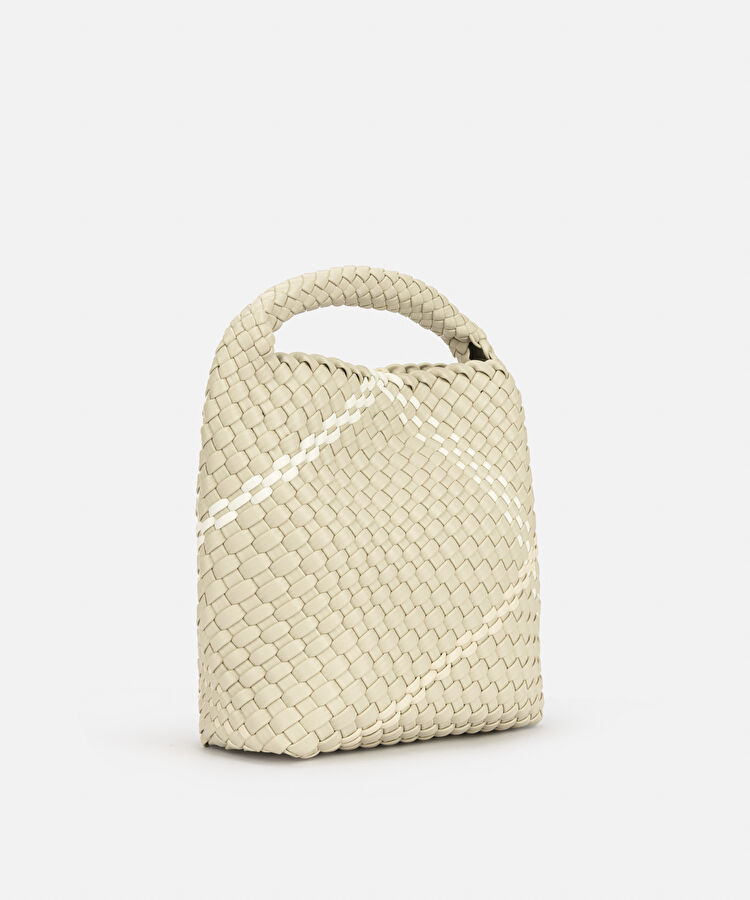 Lattice slouchy small çanta - IS1260052105030 - Taş Çanta