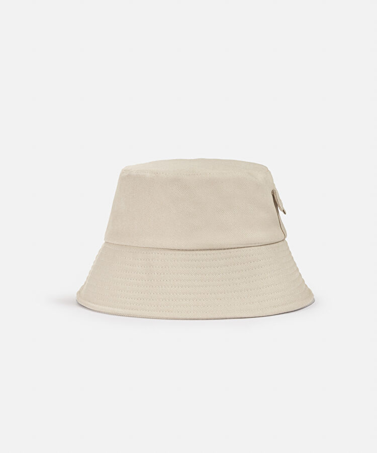 Cepli bucket şapka - IS1260077042023 - Bej Şapka