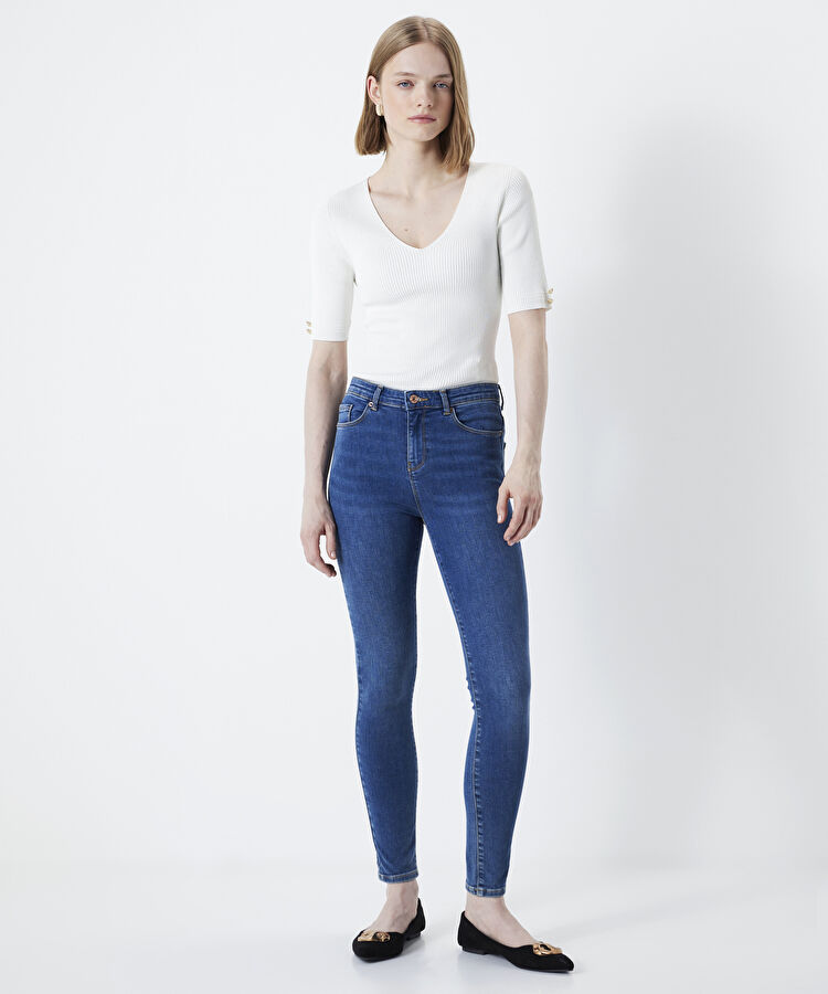 Skinny fit jean pantolon - I00000018002629 - İndigo Jean Pantolon