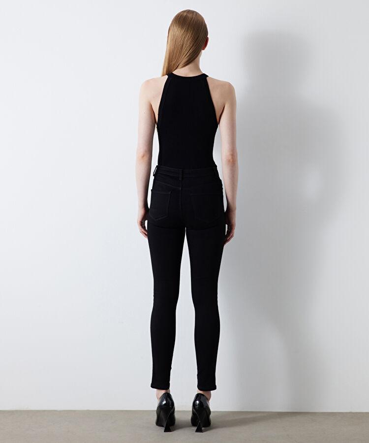 Skinny fit jean pantolon - I00000018003001 - Siyah Jean Pantolon