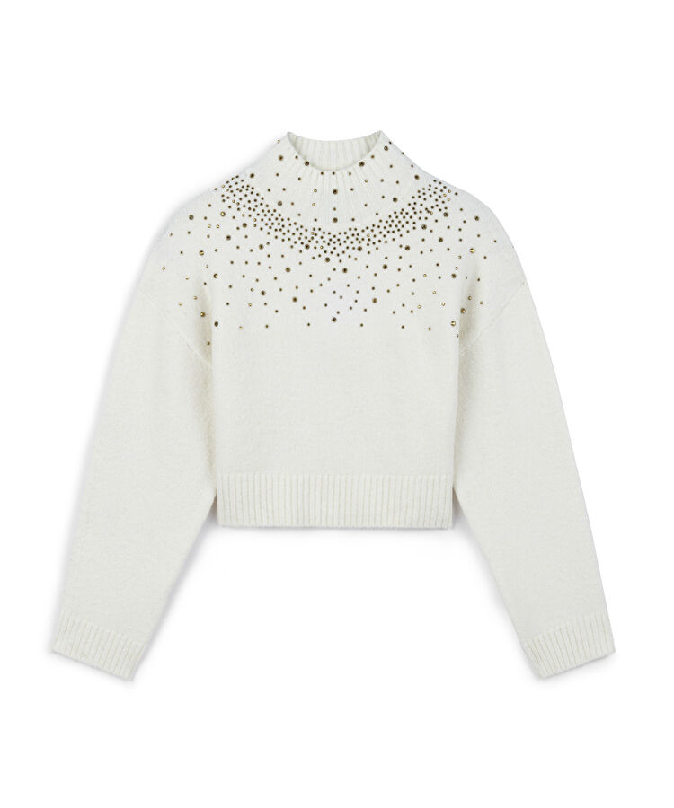 Hotfix baskılı crop triko