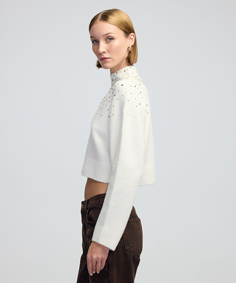 Hotfix baskılı crop triko — photo 5