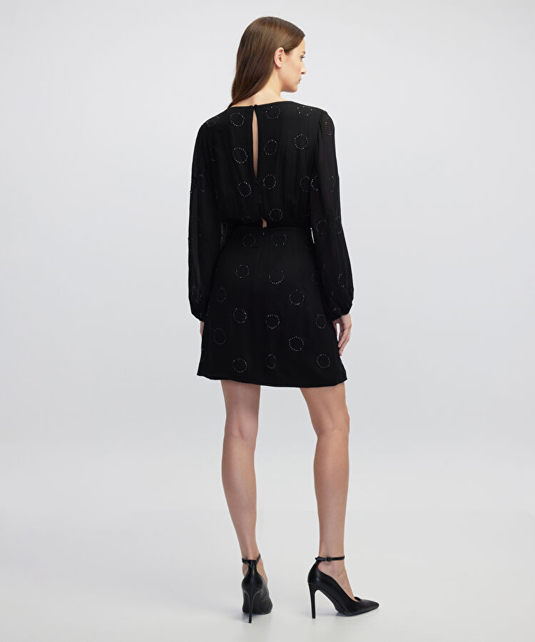 Hotfix baskılı şifon elbise — photo 3