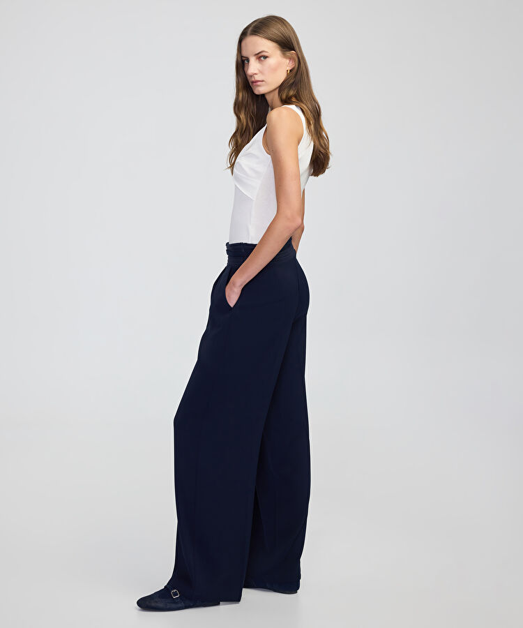 Triko mix wide leg fit pantolon — photo 3