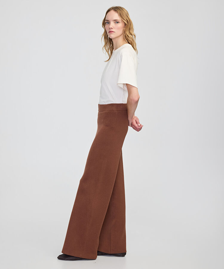 Wide leg fit triko pantolon — photo 3