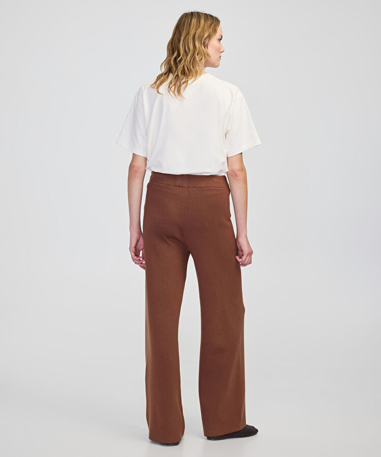 Wide leg fit triko pantolon