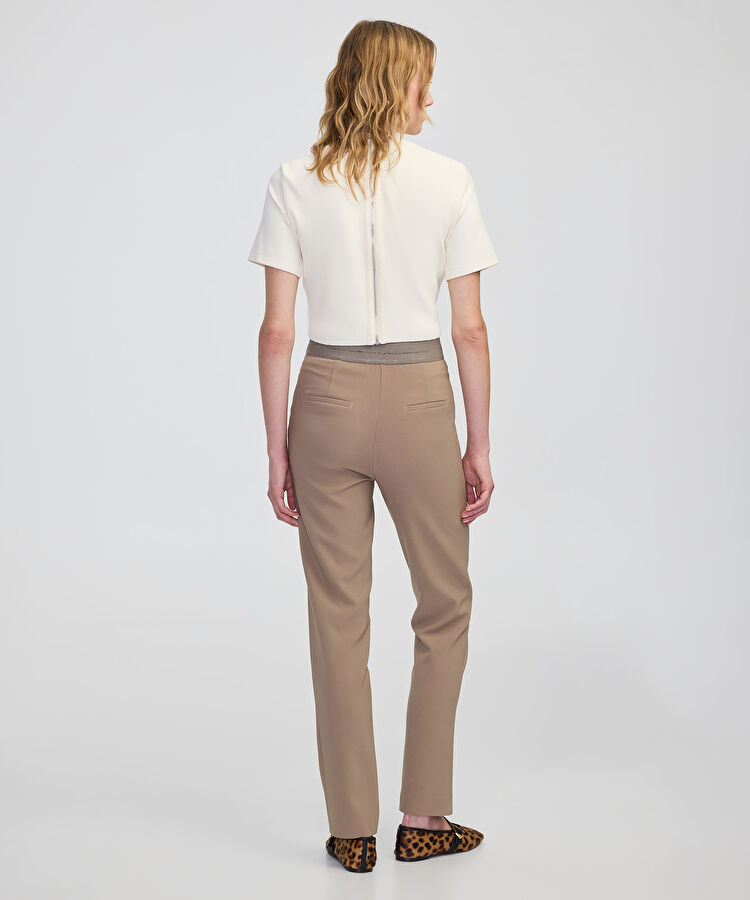 Parlak şeritli skinny fit pantolon — photo 3