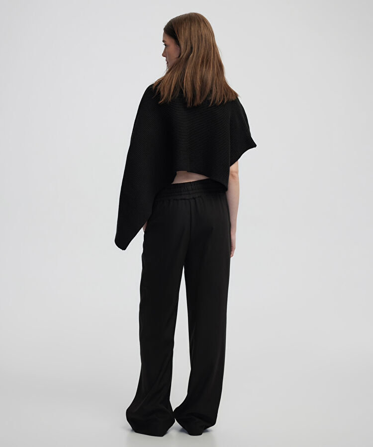 Belden bağlamalı wide leg fit pantolon — photo 4