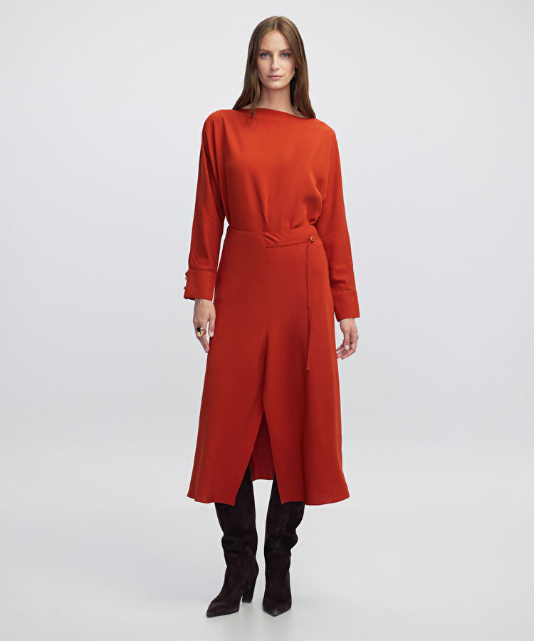 Minimal metal tokalı kloş etek — photo 2