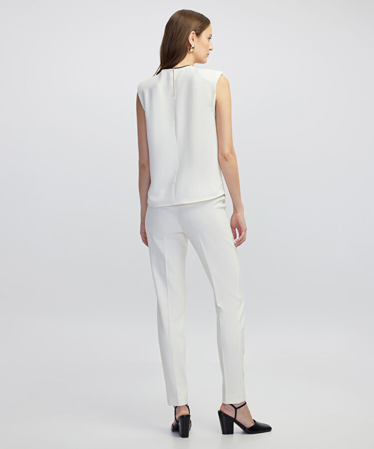 Kontrast biyeli bluz — photo 4