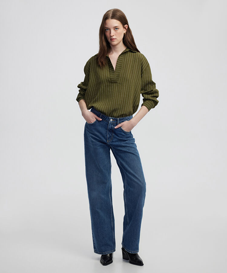 Çizgi desen bluz — photo 3