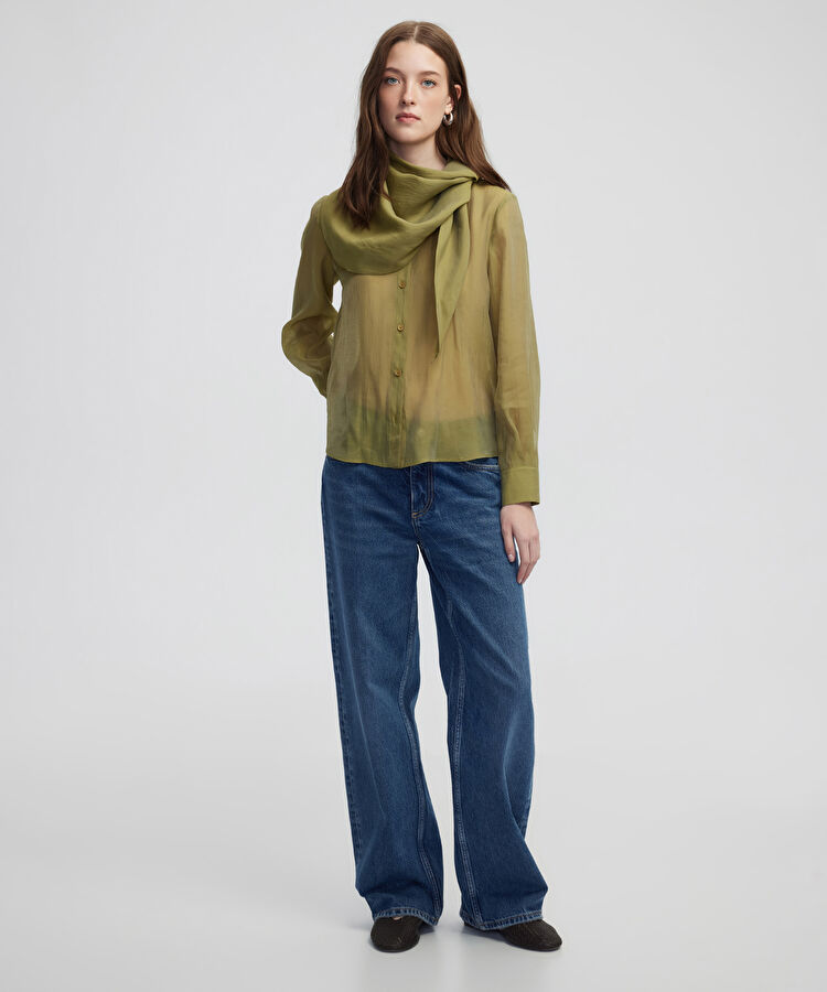 Çıkarılabilir fularlı bluz — photo 2