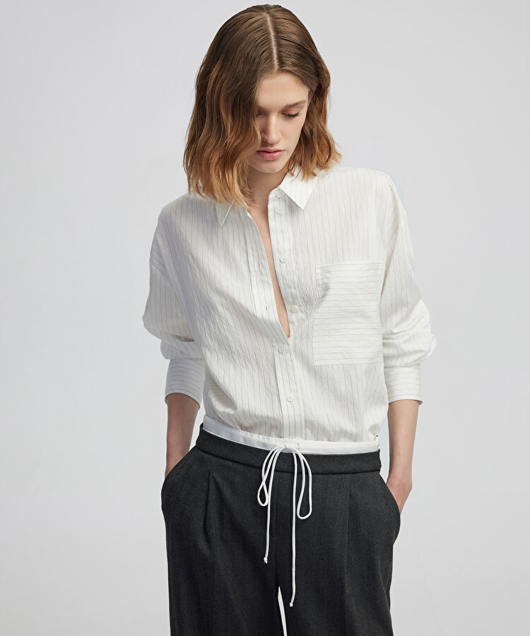 Çizgi desen gömlek