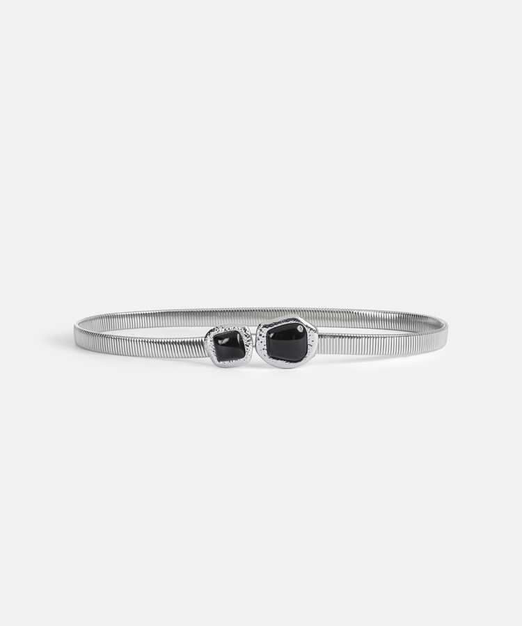 Çift tokalı metal kemer - IW6260053011122 - Gümüş Kemer