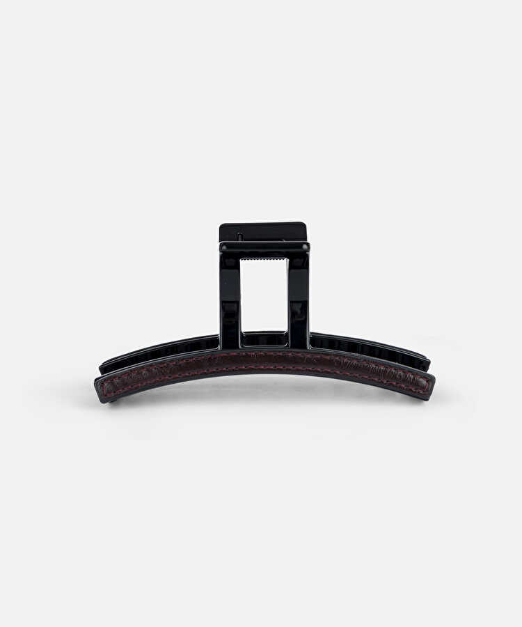 Kontrast dokulu saç tokası - IW6260076028035 - Bordo Toka