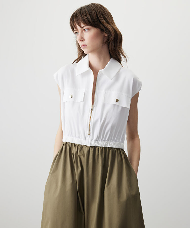 Colorblock çift parça görünüm elbise — photo 3