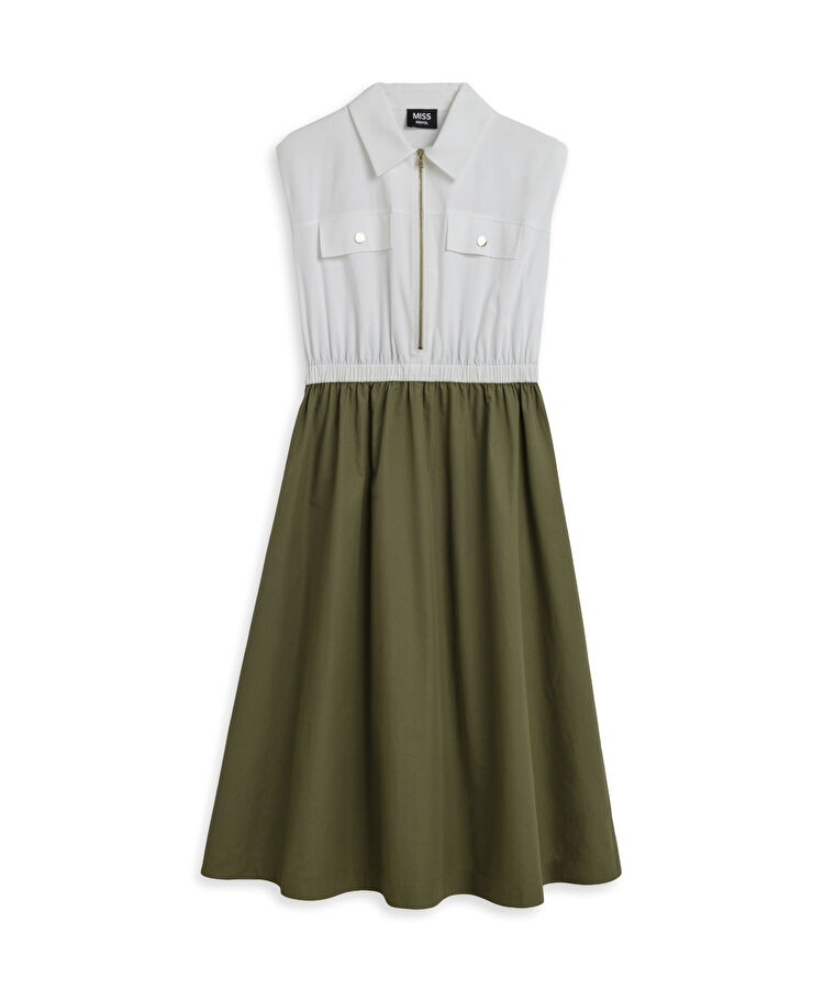 Colorblock çift parça görünüm elbise — photo 2