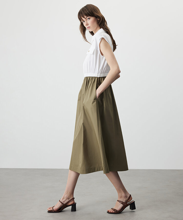 Colorblock çift parça görünüm elbise — photo 4