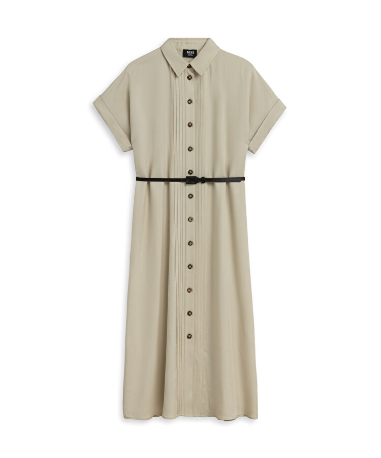 Kemerli gömlek elbise — photo 5