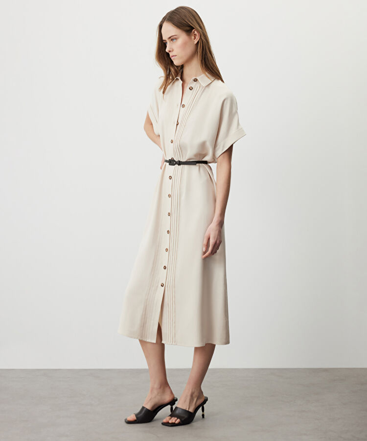 Kemerli gömlek elbise — photo 4