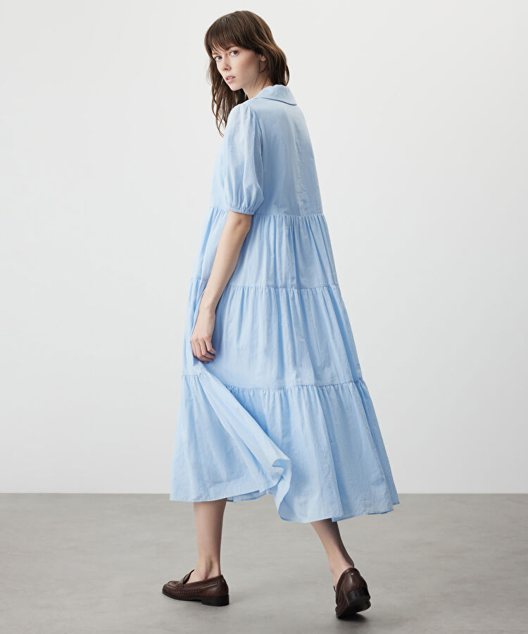 Viskoz midi elbise — photo 2