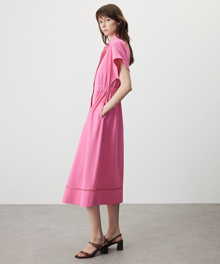 Elastik bel gömlek elbise — photo 5